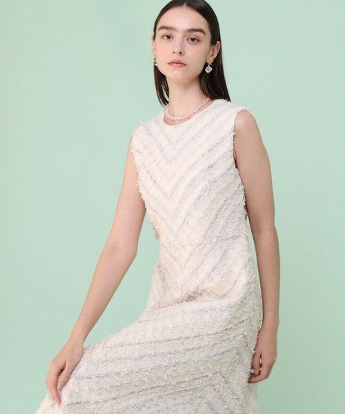 ANAYI / アナイ ロング・マキシ丈ワンピース | 【セットアップ対応商品】ペールトーンツイードバイヤス ワンピース | 詳細5