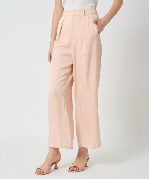 ANAYI/アナイ 【セットアップ対応商品】ストレッチサテンワークパンツ coral (32) 36 ANAYI/アナイ 【セットアップ対応商品】ストレッチサテンワークパンツ coral (32) 36
