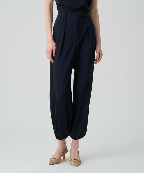 ANAYI/アナイ 【セットアップ対応商品】ストレッチサテンワークパンツ navy (65) 38 ANAYI/アナイ 【セットアップ対応商品】ストレッチサテンワークパンツ navy (65) 38
