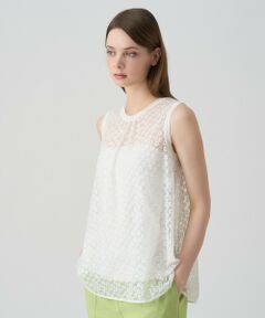 ANAYI / アナイ シャツ・ブラウス | フラワー刺繍ノースリーブ ブラウス