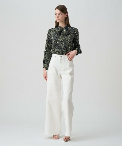 ANAYI / アナイ シャツ・ブラウス | ドローイングフラワープリントタイブラウス | 詳細16