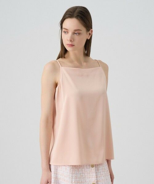ANAYI/アナイ 【セットアップ対応商品】ストレッチサテンキャミソール ブラウス coral (32) 38 ANAYI/アナイ 【セットアップ対応商品】ストレッチサテンキャミソール ブラウス coral (32) 38