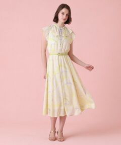 ANAYI / アナイ ドレス | バタフライプリントフリル ワンピース