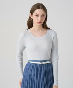 ANAYI / アナイ ニット・セーター | LUREX リブ プルオーバー