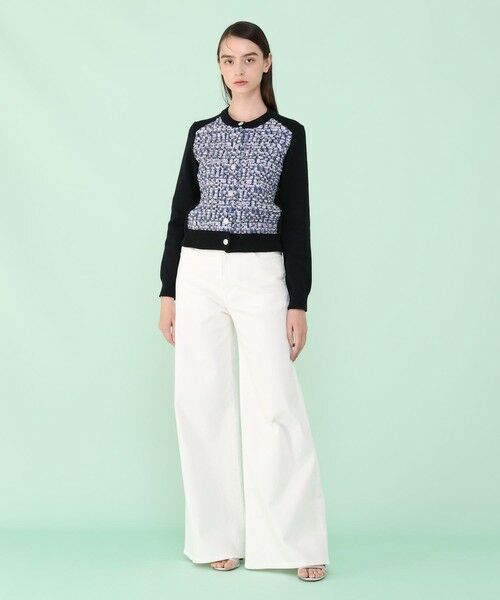 ANAYI / アナイ カーディガン・ボレロ | ブルーミックスツイードコンビ カーディガン | 詳細1