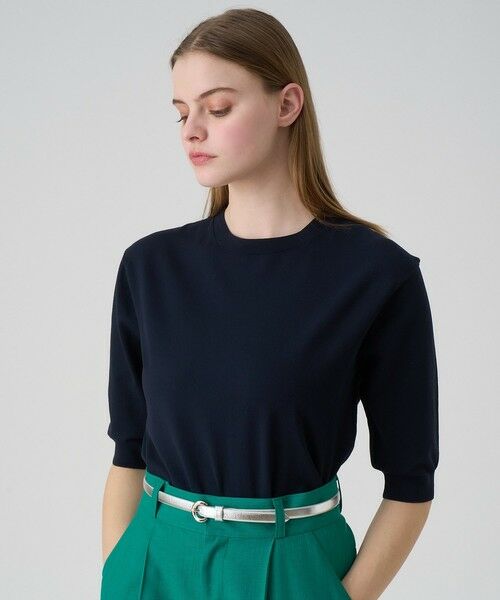 ANAYI/アナイ レーヨン混クルーネック プルオーバー navy (65) 36 ANAYI/アナイ レーヨン混クルーネック プルオーバー navy (65) 36