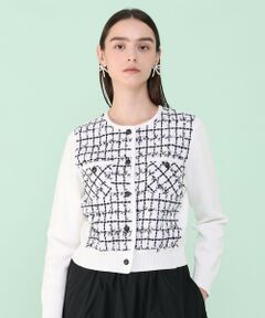 ANAYI / アナイ カーディガン・ボレロ | チュールツイードニットコンビ カーディガン