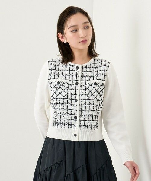 ANAYI / アナイ カーディガン・ボレロ | チュールツイードニットコンビ カーディガン | 詳細1