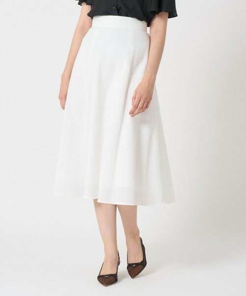 ANAYI / アナイ ミニ・ひざ丈スカート | フクレジャガードフレア スカート | 詳細1