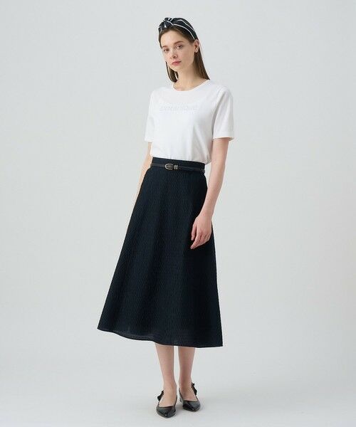 ANAYI / アナイ ミニ・ひざ丈スカート | フクレジャガードフレア スカート | 詳細11