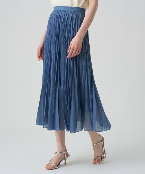 ANAYI/アナイ ソフトラミーランダムプリーツ スカート blue (61) 36 ANAYI/アナイ ソフトラミーランダムプリーツ スカート blue (61) 36
