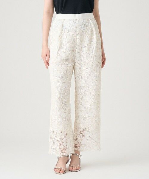 ANAYI/アナイ ケミカルレースタックパンツ white (01) 36 ANAYI/アナイ ケミカルレースタックパンツ white (01) 36