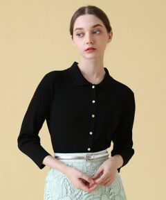 ANAYI / アナイ カーディガン・ボレロ | 襟付きリブカーディガン