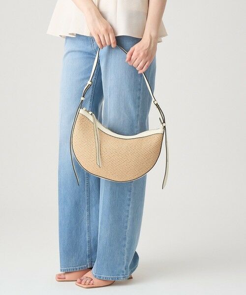 ANAYI / アナイ ショルダーバッグ | ◇ハーフムーンコンビハンドバッグ | 詳細1