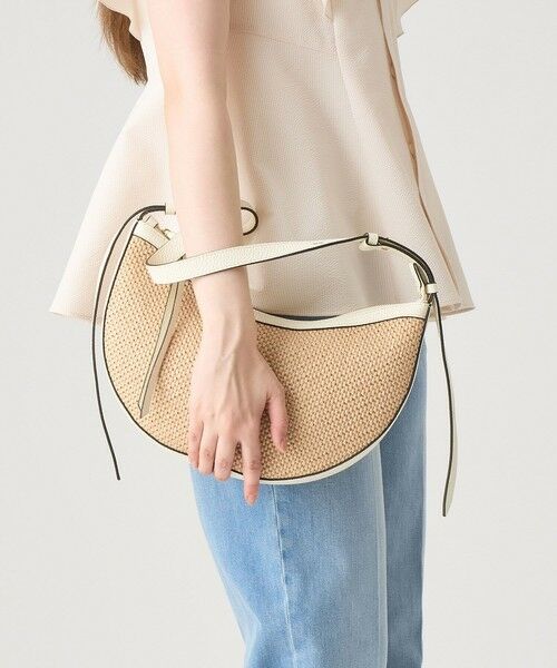 ANAYI/アナイ ◇ハーフムーンコンビバッグ white mix (08) F ANAYI/アナイ ◇ハーフムーンコンビバッグ white mix (08) F