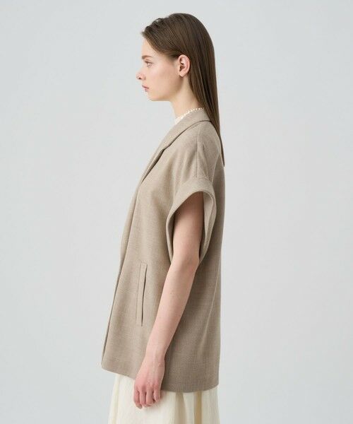 ANAYI / アナイ テーラードジャケット | 【セットアップ対応商品】カラミリネンライクフレンチスリーブ ジャケット | 詳細2