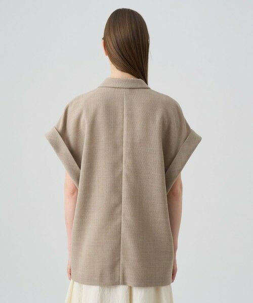 ANAYI / アナイ テーラードジャケット | 【セットアップ対応商品】カラミリネンライクフレンチスリーブ ジャケット | 詳細3