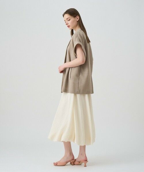 セットアップ対応商品】カラミリネンライクフレンチスリーブ