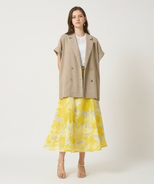 ANAYI / アナイ テーラードジャケット | 【セットアップ対応商品】カラミリネンライクフレンチスリーブ ジャケット | 詳細9