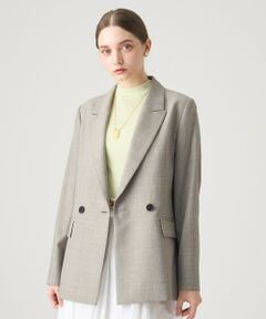 ANAYI / アナイ テーラードジャケット | 【セットアップ対応商品】麻調スラブドビーダブル ジャケット