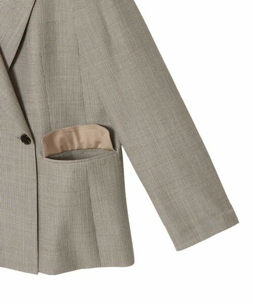 【515】美品　アナイ　チェックダブルジャケット　ベージュ　36 515】美品 アナイ チェックダブルジャケット ベージュ 36 - メルカリ