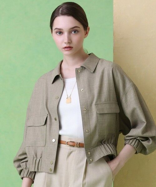 ANAYI / アナイ ブルゾン | 麻調スラブドビーステンブルゾン | 詳細5