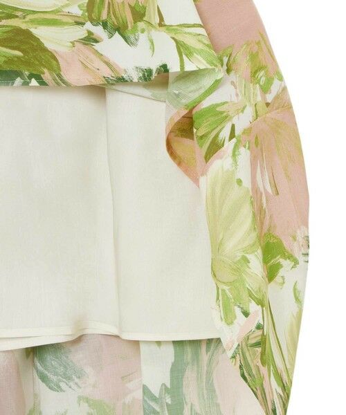 ANAYI / アナイ ミニ・ひざ丈スカート | ペイントフラワープリントティアード スカート | 詳細14