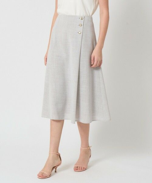 ANAYI/アナイ カラミリネンライクアシメタックスカート light grey (91) 38 ANAYI/アナイ カラミリネンライクアシメタックスカート light grey (91) 38