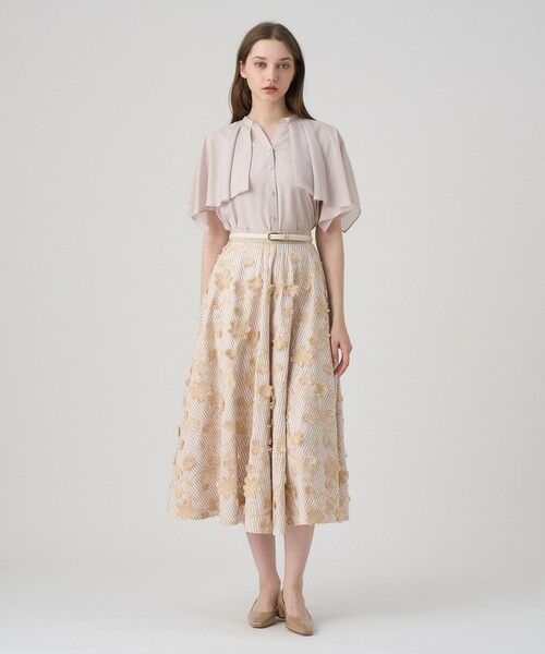 ANAYI アナイ　花柄フレアスカート　38 新品　秋冬 ANAYI アナイ花柄フレアスカート38 新品秋冬