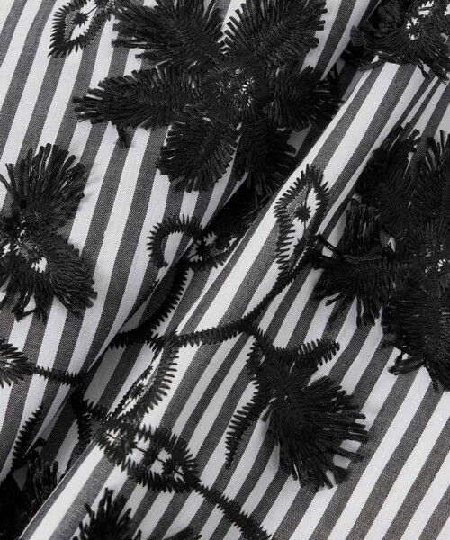 ANAYI / アナイ ミニ・ひざ丈スカート | ストライプフラワー刺繍フレア スカート | 詳細19