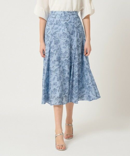 ANAYI / アナイ ミニ・ひざ丈スカート | 【セットアップ対応商品】リーフカリグラフィープリントマチフレア スカート | 詳細17