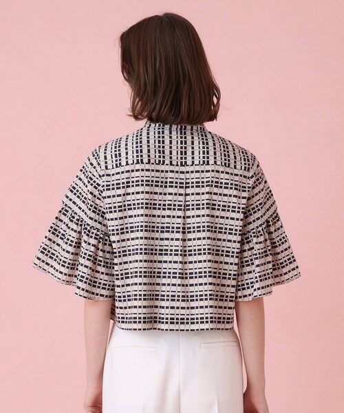 ANAYI / アナイ シャツ・ブラウス | モダンチェックプリントフレアスリーブ ブラウス | 詳細3