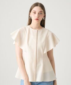 セットアップ対応商品】ウールジョーゼットステンカラー