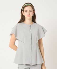 セットアップ対応商品】ウールジョーゼットステンカラー