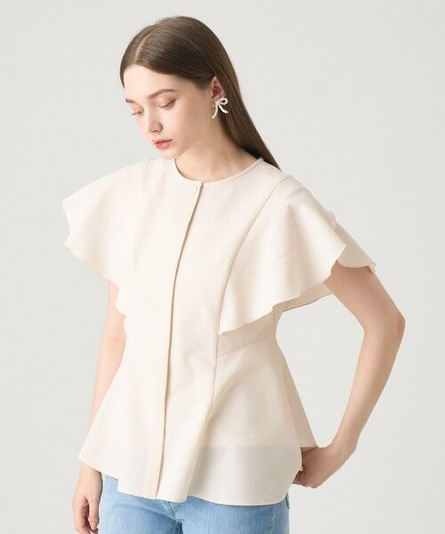 ANAYI / アナイ シャツ・ブラウス | 【セットアップ対応商品】サッカーストレッチペタルスリーブ ブラウス | 詳細1