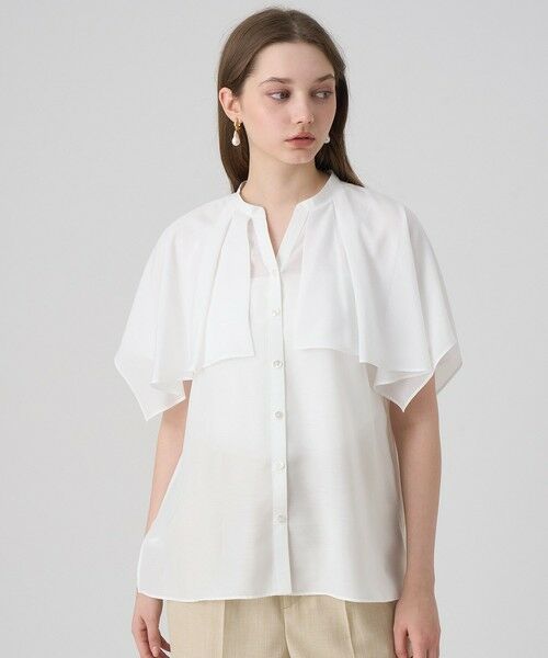 ANAYI / アナイ シャツ・ブラウス | スパンローンケープラッフルブラウス | 詳細4