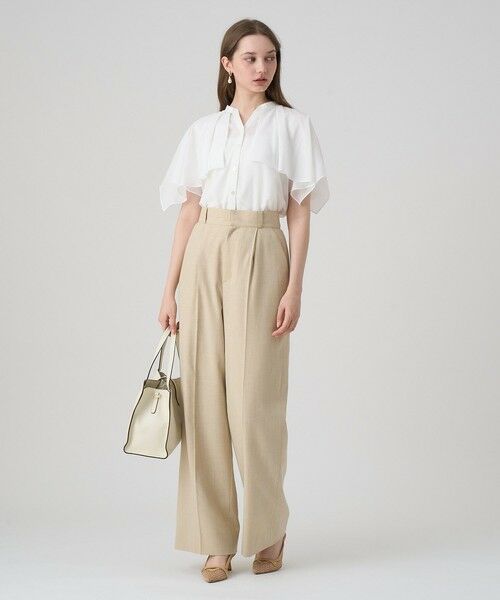 ANAYI / アナイ シャツ・ブラウス | スパンローンケープラッフルブラウス | 詳細5