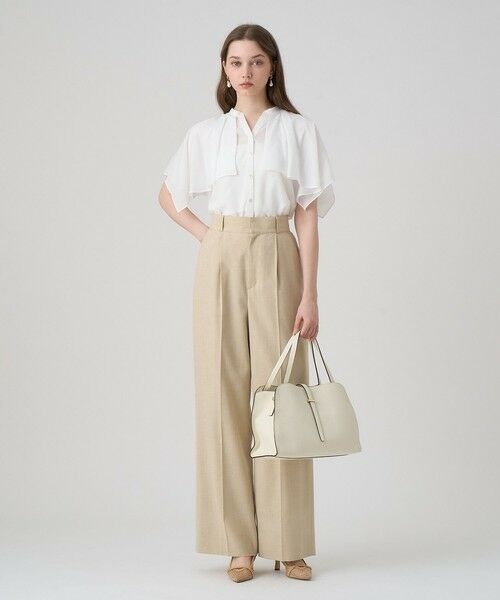 ANAYI / アナイ シャツ・ブラウス | スパンローンケープラッフルブラウス | 詳細6