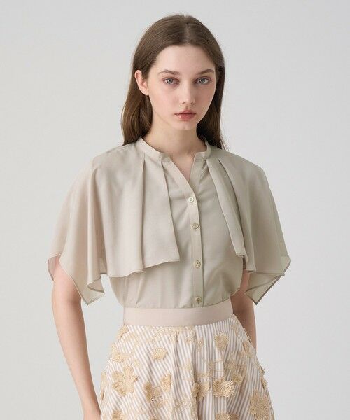 ANAYI / アナイ シャツ・ブラウス | スパンローンケープラッフルブラウス | 詳細10