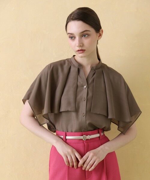 ANAYI / アナイ シャツ・ブラウス | スパンローンケープラッフルブラウス | 詳細16