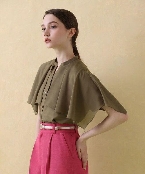 ANAYI / アナイ シャツ・ブラウス | スパンローンケープラッフルブラウス | 詳細18