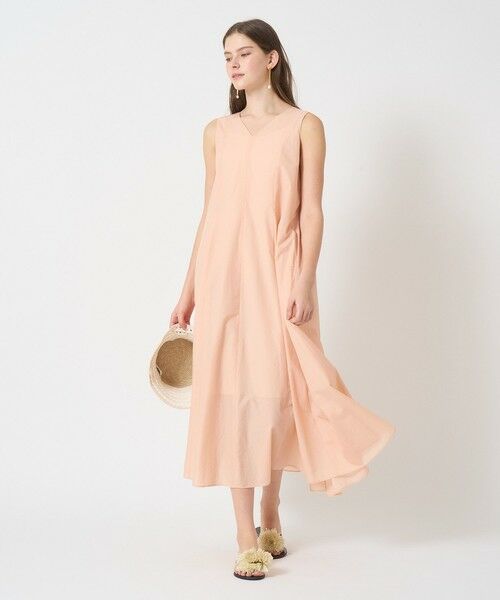 ANAYI / アナイ ドレス | ナイロンコットンタフタマチフレア ワンピース(coral (32))