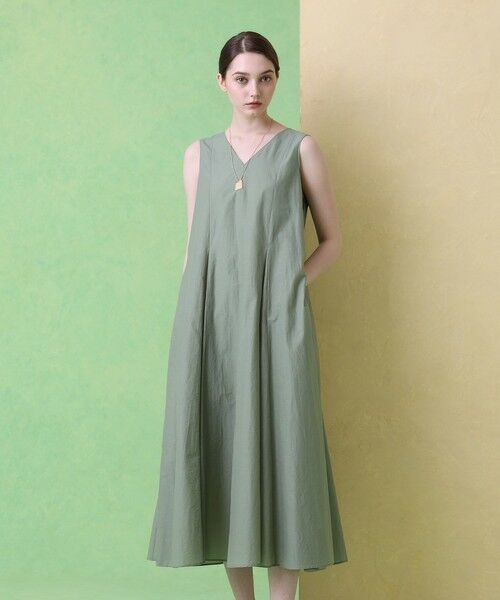 ANAYI / アナイ ドレス | ナイロンコットンタフタマチフレア ワンピース(khaki (76))