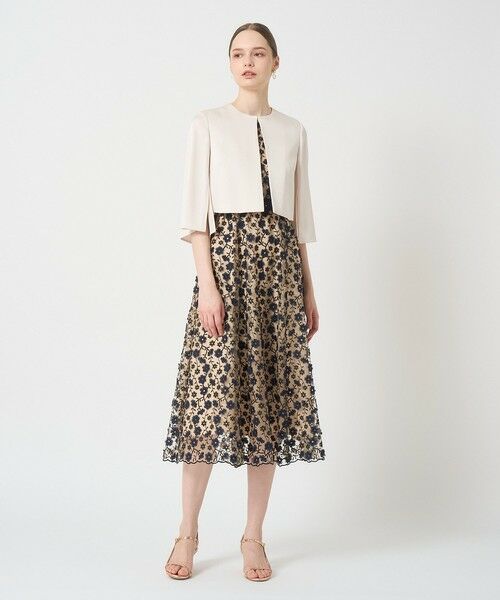 極美品　ANAYI 花柄フリンジフラワーチュールワンピース フリンジフラワーチュール ワンピース | ANAYI/アナイ | 三越
