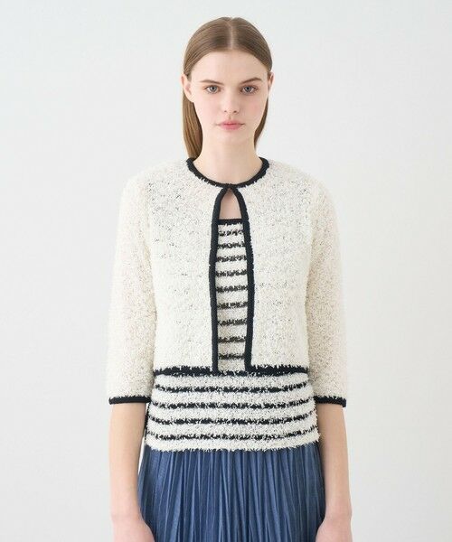 ANAYI / アナイ カーディガン・ボレロ | GIMAフェザーバイカラー カーディガン | 詳細1