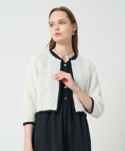 ANAYI / アナイ カーディガン・ボレロ | GIMAフェザーバイカラー カーディガン | 詳細4