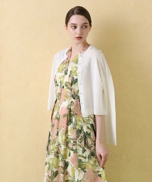 近年モデル【ANAYI/アナイ】長袖カーディガン　花柄　シルク　レース　金ボタン 近年モデル【ANAYI/アナイ】長袖カーディガン 花柄 シルク