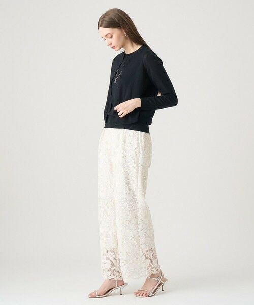 近年モデル【ANAYI/アナイ】長袖カーディガン　花柄　シルク　レース　金ボタン 近年モデル【ANAYI/アナイ】長袖カーディガン 花柄 シルク