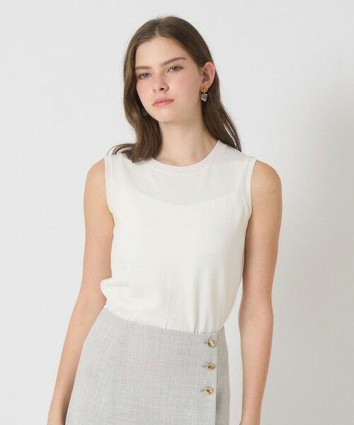 ANAYI / アナイ ニット・セーター | シルクコットンボックスノースリーブプルオーバー | 詳細2