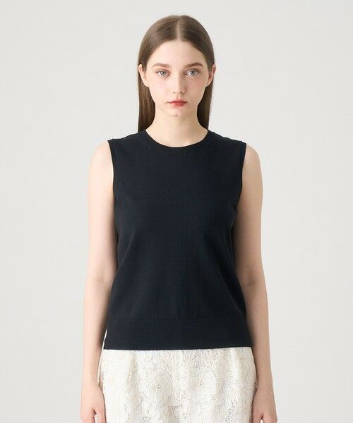 ANAYI / アナイ ニット・セーター | シルクコットンボックスノースリーブプルオーバー | 詳細9